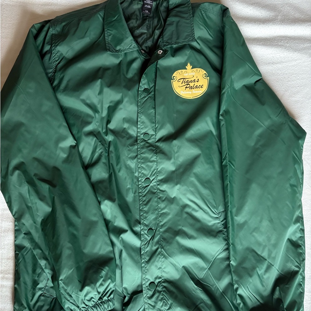 Disney Tiana green windbreaker jacket size medium